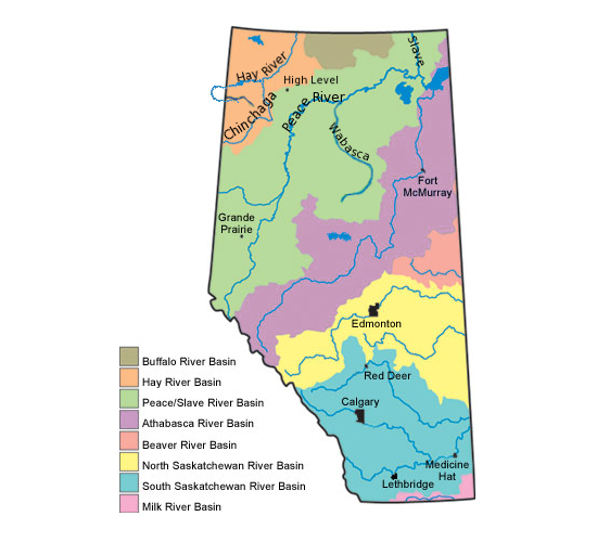 High Level Alberta Map