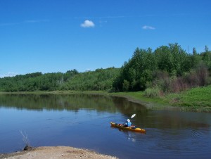 kayak on Hay