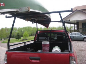 Metal canoe rack
